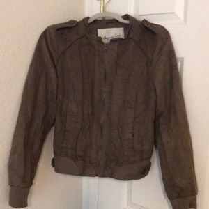 American Rag Cie Faux Suede Jacket in Mushroom